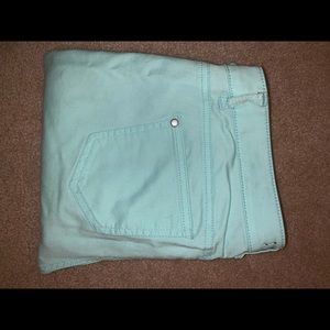 Teal skinny jeans